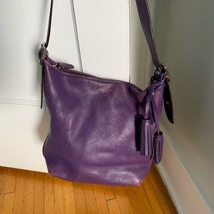 Large Coach Bright Purple Hobo
